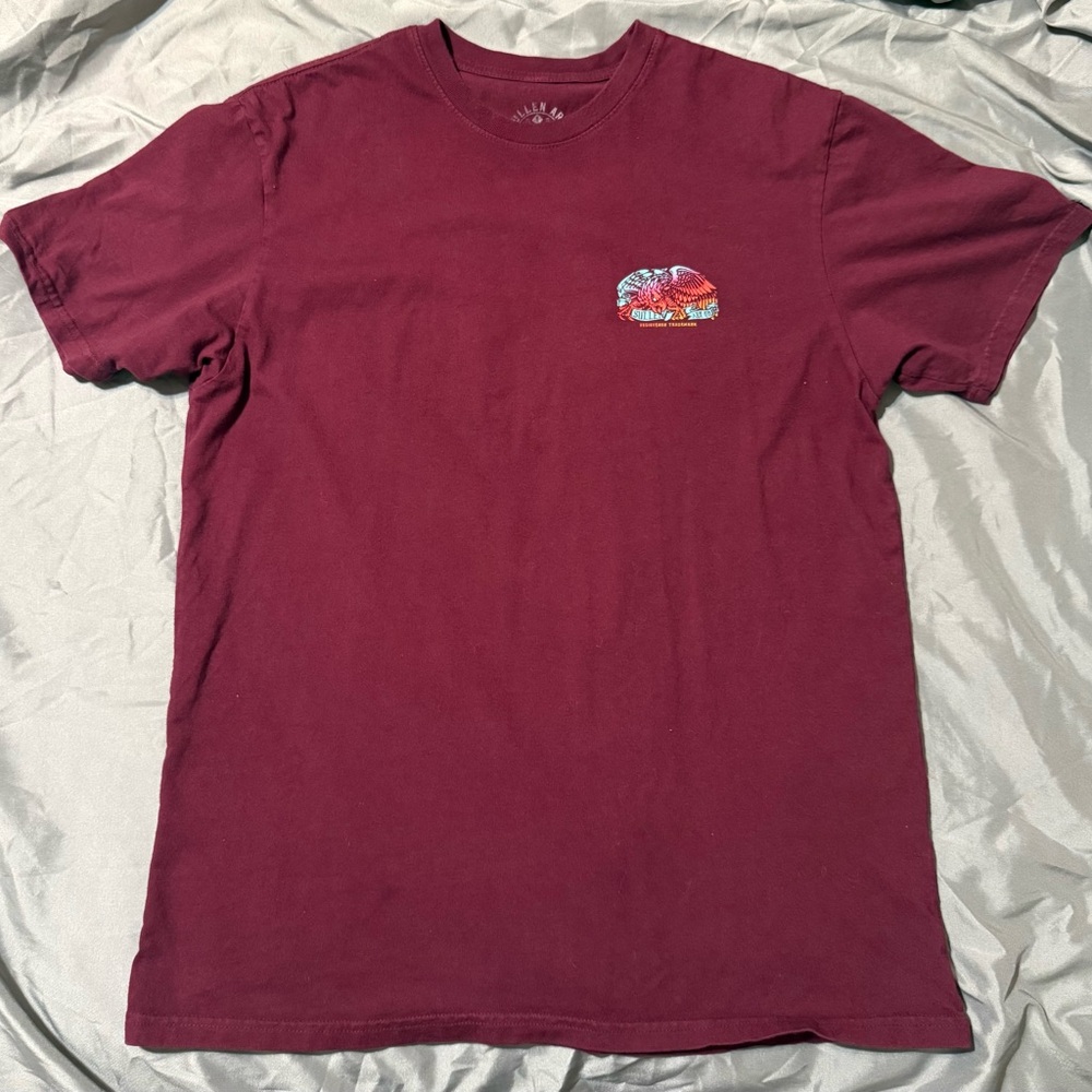 Burgundy Graphic Tee for Men